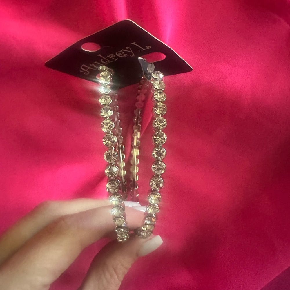 Big rhinestone hoops